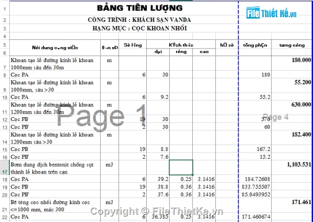 cọc khoan nhồi,cọc khoan nhồi khách sạn,khách sạn vanda