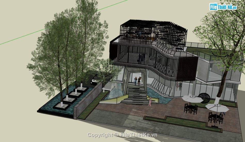 nghỉ dưỡng,file 3d khu nghỉ dưỡng,file sketchup khu nghỉ dưỡng,khu nghỉ dưỡng