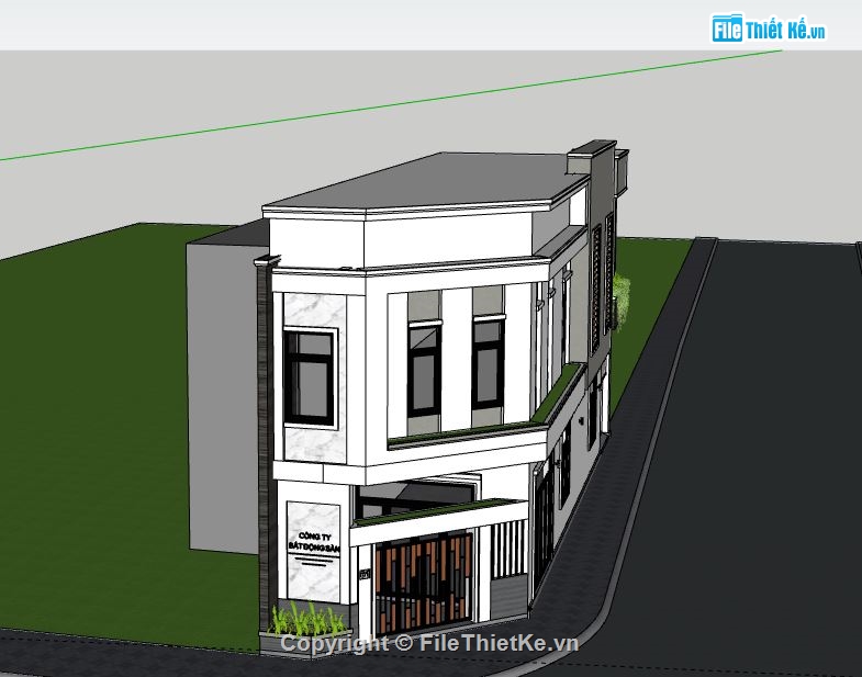 Nhà phố 2 tầng,file sketchup nhà phố 2 tầng,nhà phố 2 tầng file su,model su nhà phố 2 tầng,nhà phố 2 tầng file sketchup