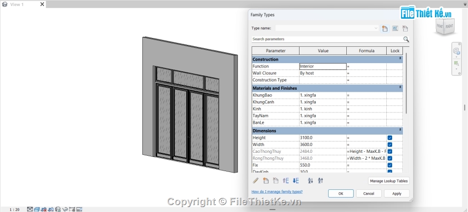 cửa đi,cửa đi revit,Model mẫu cửa