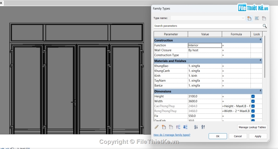 cửa đi,cửa đi revit,Model mẫu cửa