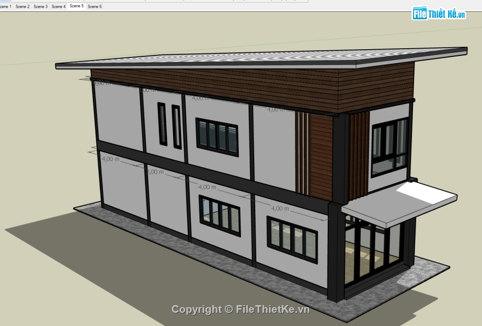 file sketchup nhà phố 2 tầng,model sketchup nhà phố 2 tầng,model su nhà phố 2 tầng,model sketchup nhà 2 tầng