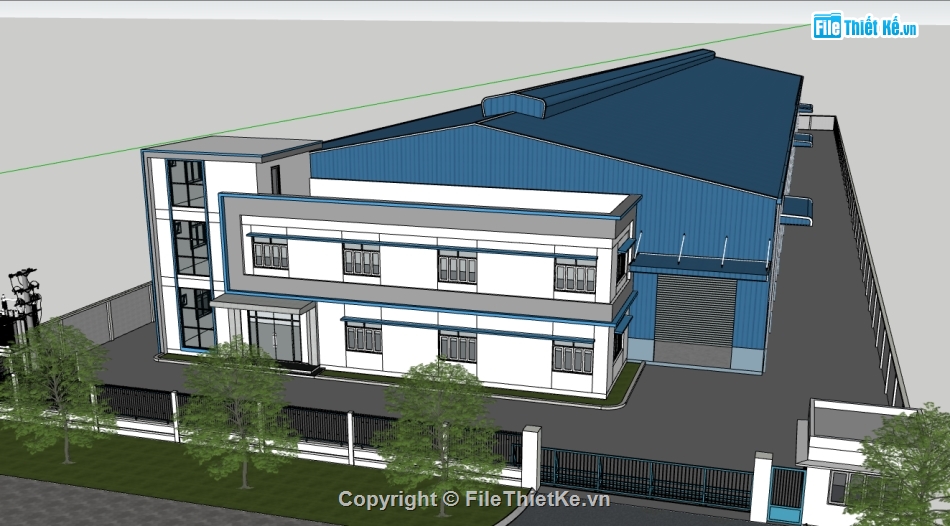 file sketchup nhà xưởng,model sketchup nhà xưởng,sketchup nhà xưởng,nhà xưởng file su