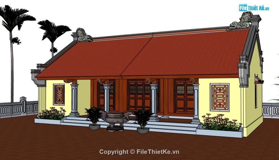 File su nhà thờ,thiết kế nhà thờ sketchup,nhà thờ đẹp