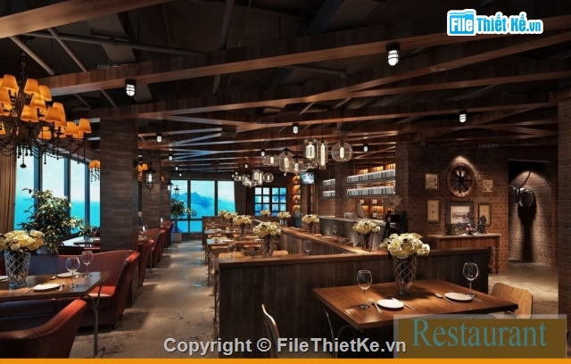 File max nhà hàng ăn uống,File 3dmax nhà hàng ăn uống,File 3dmax Restaurant