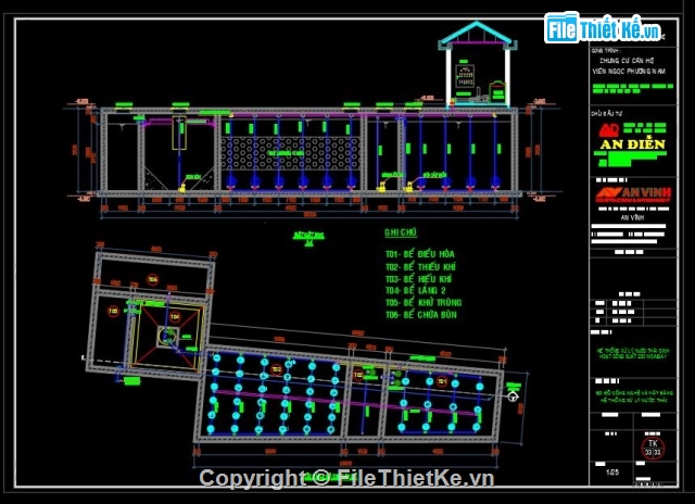 kiến trúc bể nước,xử lý nước,kết cấu bể nước,bể xử lý nước thải,xử lý nước thải 230m3,nước thải