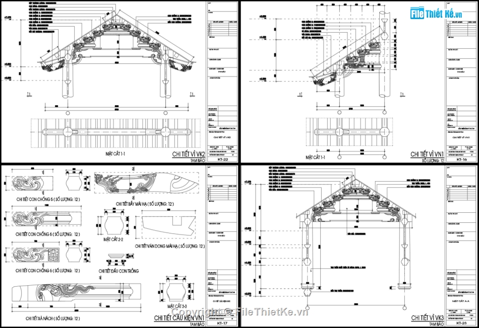 nhà tam bảo đình chùa cổ file cad,Nhà tam bảo 8 mái 17.7x17.1m,file autocad nhà tam bảo 8 mái,Nhà thờ 8 mái có hậu cung