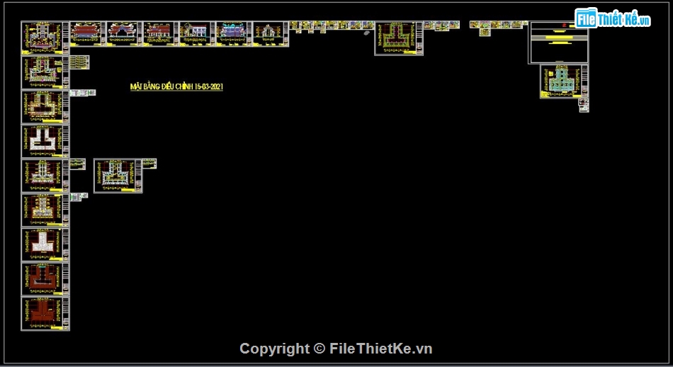 nhà tam bảo đình chùa cổ file cad,Nhà tam bảo 8 mái 17.7x17.1m,file autocad nhà tam bảo 8 mái,Nhà thờ 8 mái có hậu cung