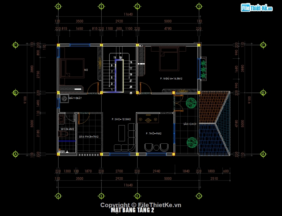 autocad biệt thự 2 tầng,biệt thự mái nhật 2 tầng,full bản vẽ biệt thự mái nhật 2 tầng,bản vẽ biệt thự 2 tầng