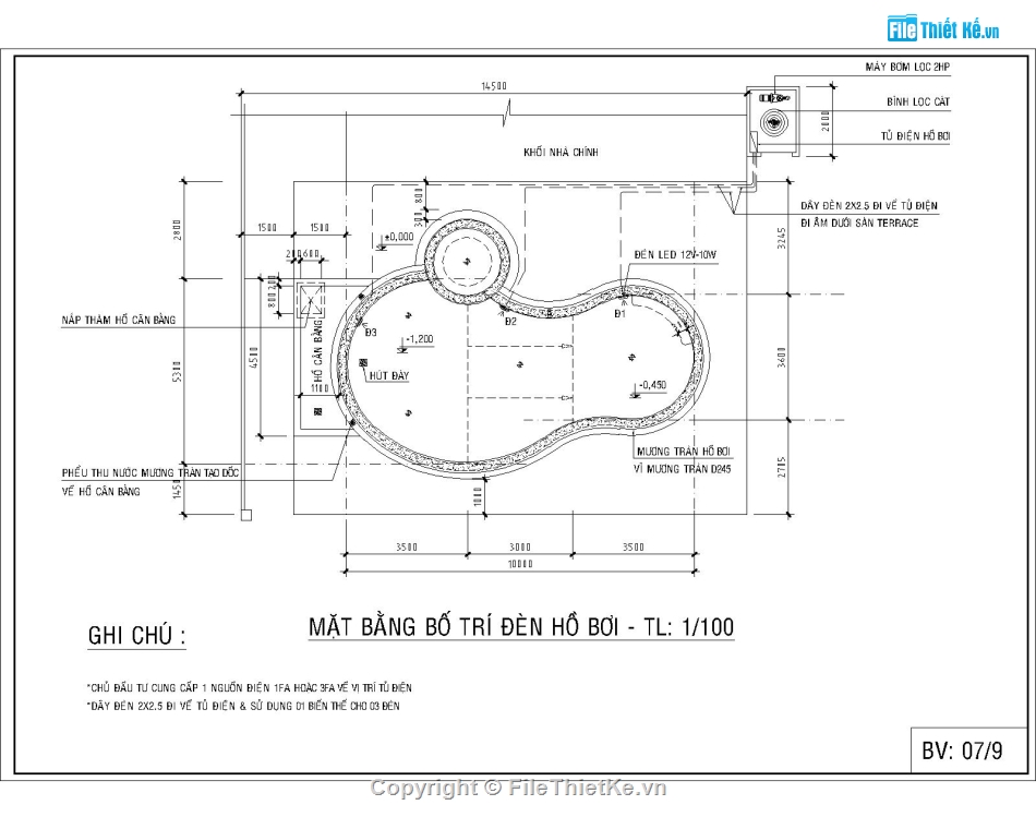 Hồ bơi 5.3x10m,file cad hồ bơi,autocad hồ bơi,bản vẽ hồ bơi,bản vẽ hồ bơi file cad,hồ bơi file autocad