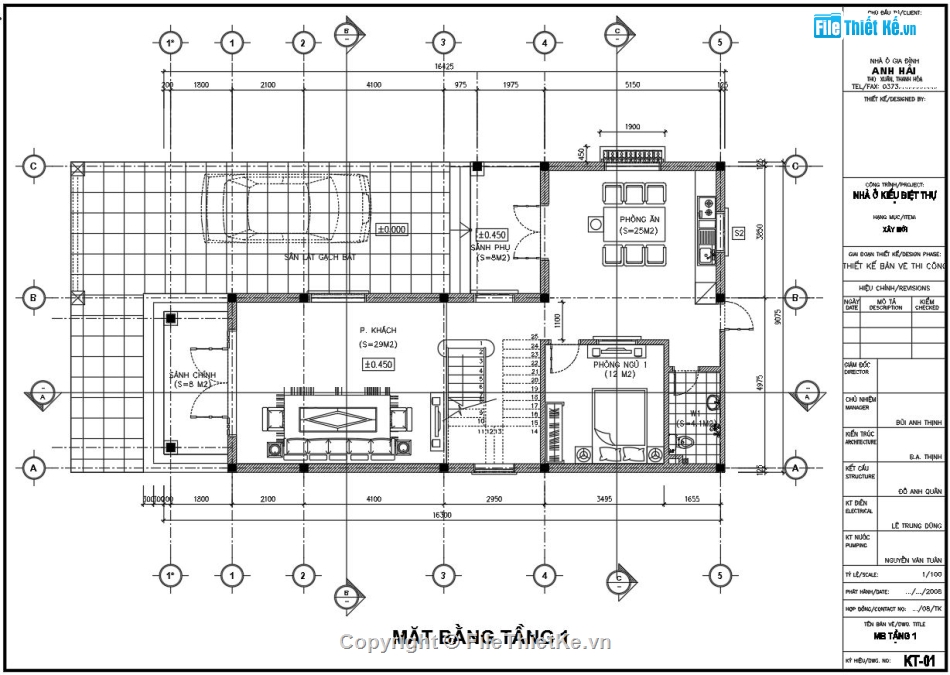 biệt thự 2 tầng,biệt thự 9x16m,Biệt thự mái thái,Thiết kế biệt thự 2 tầng đẹp,Bản vẽ biệt thự mái thái