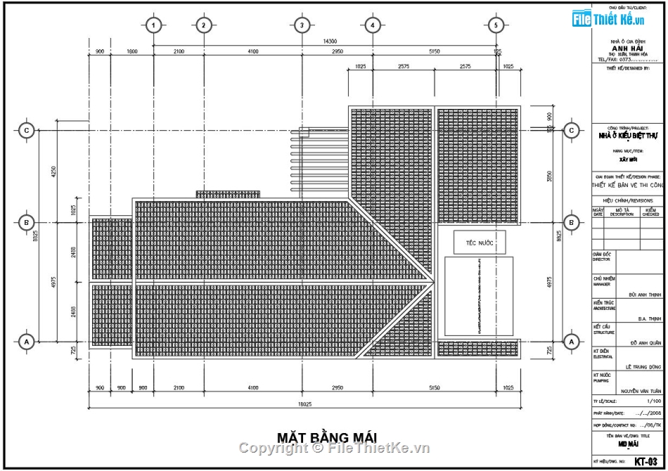 biệt thự 2 tầng,biệt thự 9x16m,Biệt thự mái thái,Thiết kế biệt thự 2 tầng đẹp,Bản vẽ biệt thự mái thái