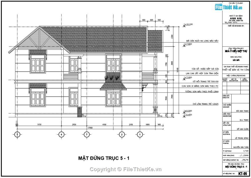 biệt thự 2 tầng,biệt thự 9x16m,Biệt thự mái thái,Thiết kế biệt thự 2 tầng đẹp,Bản vẽ biệt thự mái thái