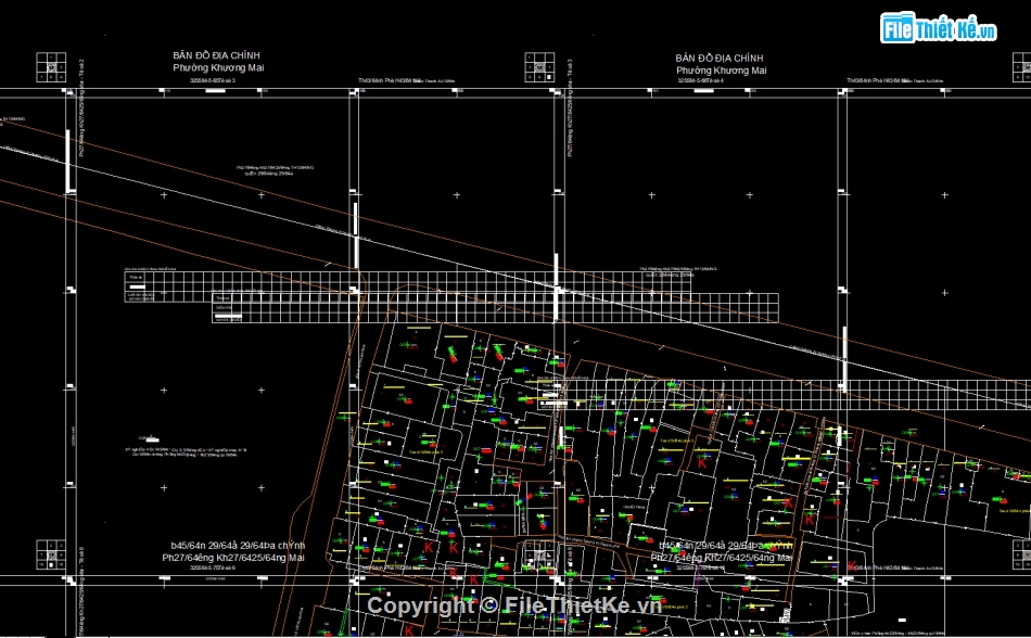 File Cad Bản đồ địa chính phường Khương Mai,Bản đồ địa chính phường Khương Mai - VN2000,Bản đồ giải thửa phường Khương Mai - VN2000,Quy hoạch phường Khương Mai - VN2000,phường Khương Mai - VN2000