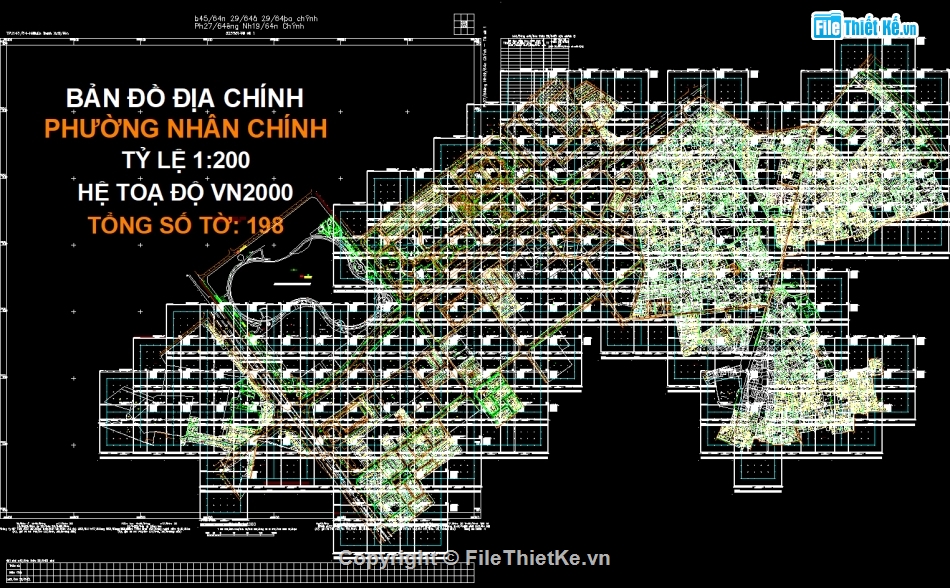 Bản đồ giải thửa phường Nhân Chính - VN2000,Quy hoạch phường Nhân Chính - VN2000,phường Nhân Chính - VN2000,cad quy hoạch,cad quy hoạch hà nội,bản vẽ quy hoạch hà nội