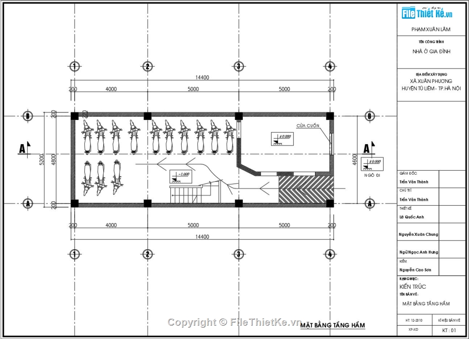 Nhà trọ 6 tầng,Thiết kế nhà trọ 6 tầng,Bản vẽ nhà trọ 6 tầng,nhà trọ 6 tầng 5.2x14.4m,file cad nhà trọ 6 tầng,autocad nhà trọ 6 tầng