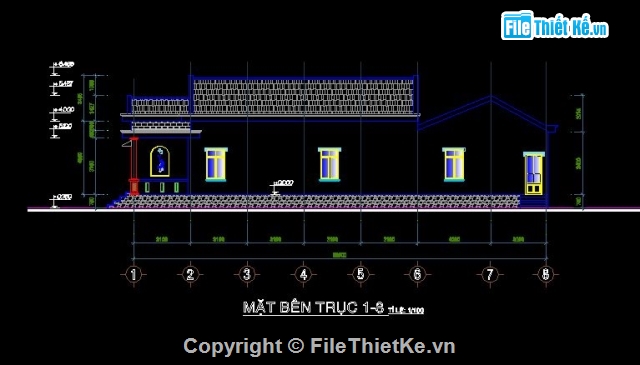 mẫu nhà trệt đẹp,nhà trệt kích thước 5.5 x 22.5m,nhà trệt mái thái