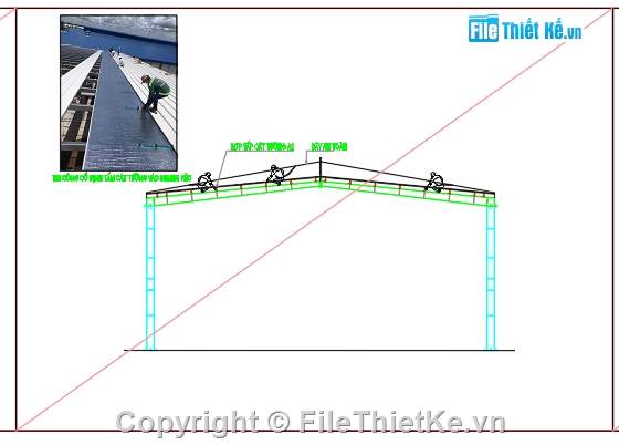 File cad,chi tiết thi công,chi tiết mái,nhà mái