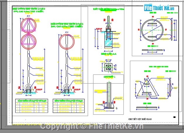 File cad,biển báo giao thông,chi tiết biển báo,File cad biển báo,các loại biển báo giao thông