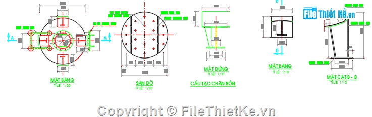 thiết kế bồn lọc áp lực,bồn lọc áp lực,file cad bồn lọc áp lực