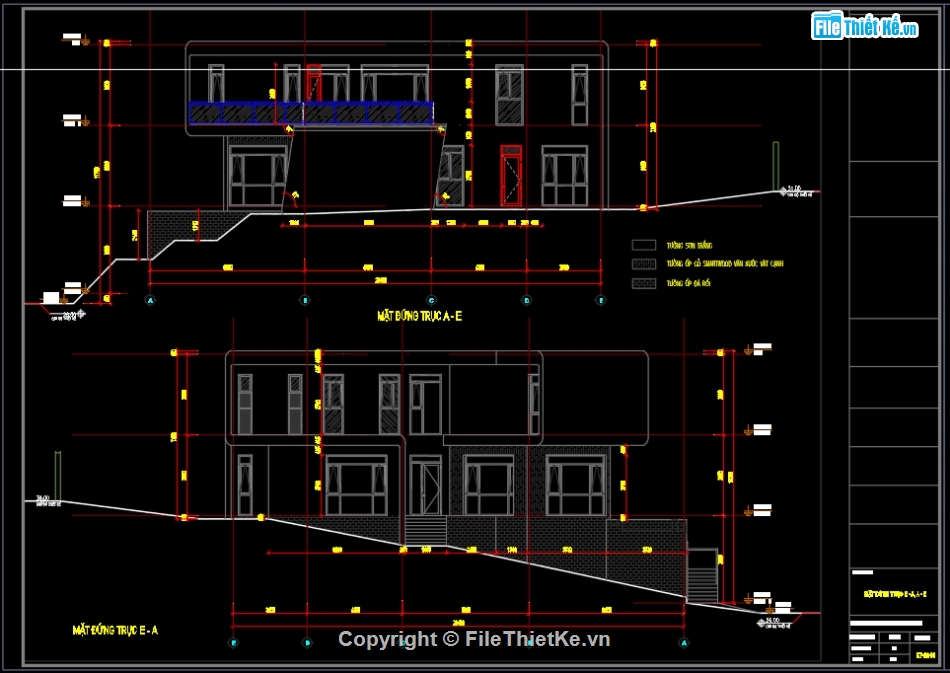 thiết kế thi công,bản vẽ biệt thự nghỉ dưỡng,mẫu sketchup biệt thự 3 tầng 12x20m,file autocad biệt thự nghỉ dưỡng