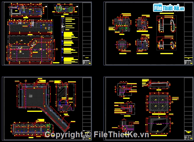 thiết kế thi công,bản vẽ biệt thự nghỉ dưỡng,mẫu sketchup biệt thự 3 tầng 12x20m,file autocad biệt thự nghỉ dưỡng