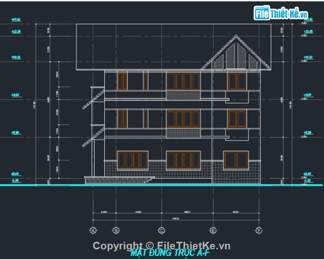 biệt thự 3 tầng,biệt thự 3 tầng 13.5x14.5m,Kiến trúc biệt thự 3 tầng,3 tầng