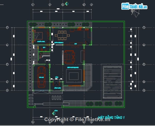 biệt thự 3 tầng,biệt thự 3 tầng 13.5x14.5m,Kiến trúc biệt thự 3 tầng,3 tầng