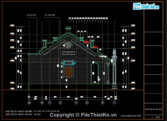 File cad,Kiến trúc,kết cấu,nhà thờ,File cad nhà thờ họ,nhà thờ cad