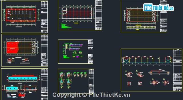 kết cấu kiến trúc,thiết kế cad xưởng ô tô,Nhà xưởng ôtô,ô tô