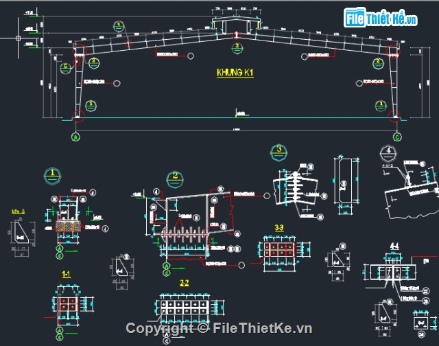 kết cấu kiến trúc,thiết kế cad xưởng ô tô,Nhà xưởng ôtô,ô tô