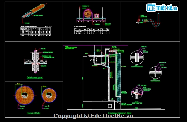 bản vẽ autocad,nhà kho phân xưởng,dàn lạnh công nghiệp