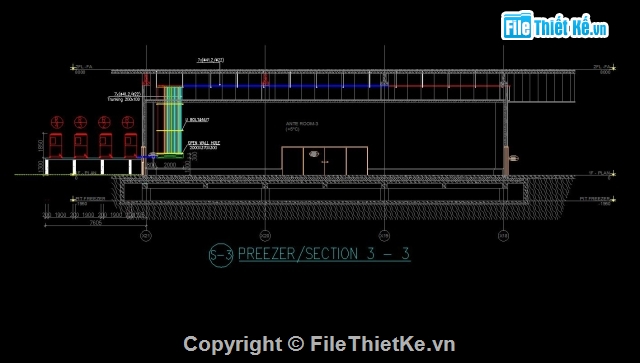 bản vẽ autocad,nhà kho phân xưởng,dàn lạnh công nghiệp