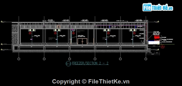 bản vẽ autocad,nhà kho phân xưởng,dàn lạnh công nghiệp