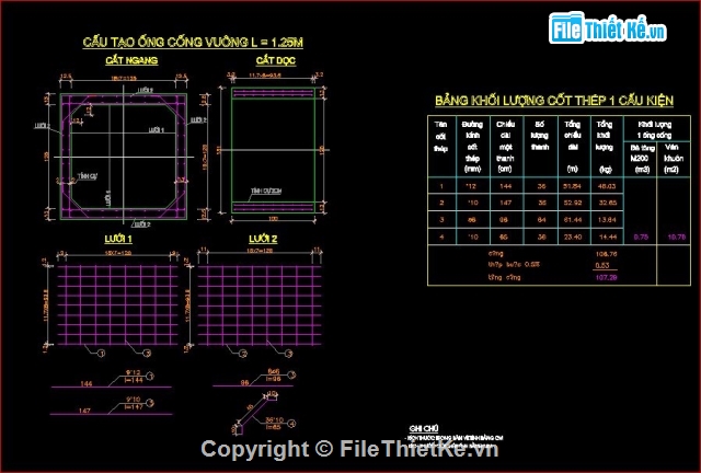 thiết kế Bộ ngầm,Bộ ngầm tràn liên hợp đầy đủ,bản vẽ Bộ ngầm tràn liên hợp