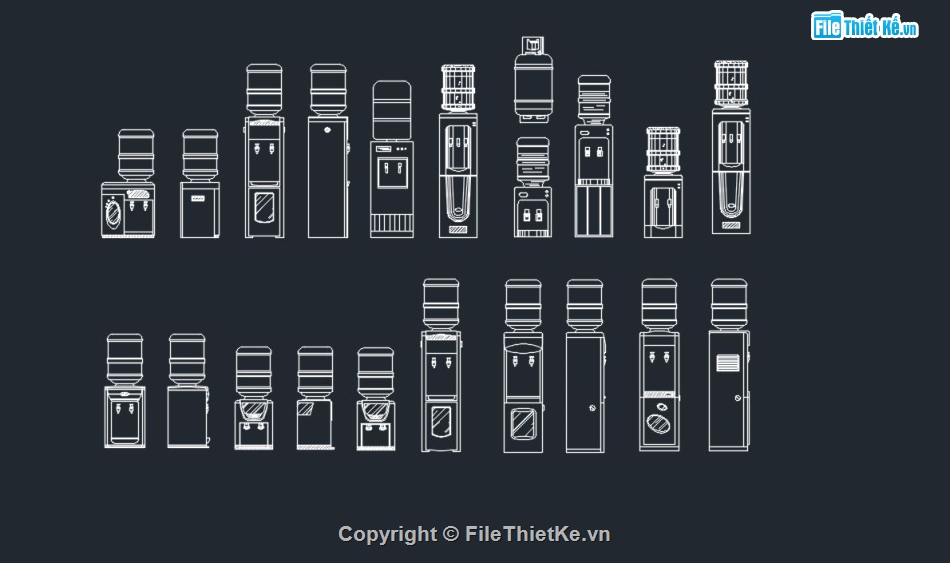 bình lọc nước,file cad bình lọc nước,thiết kế bình lọc nước