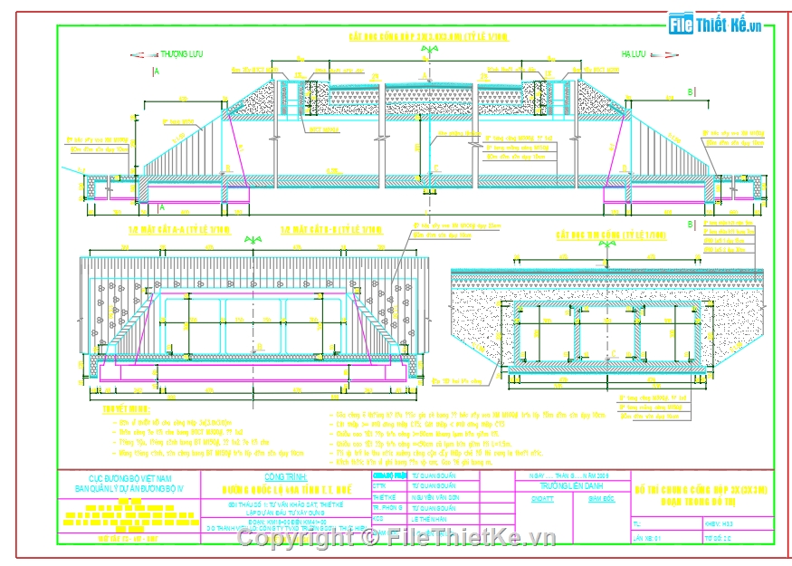 Cống hộp xiêng,file cad cống hộp xiêng,cống hộp