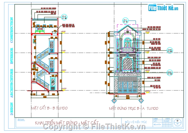 File cad,File thiết kế,dự toán,nhà phố 3 tầng,nhà 5 tầng,kiến trúc 5 tầng