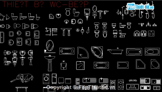 File Auto cad,Hình vẽ cad,bếp,thiết bị wc