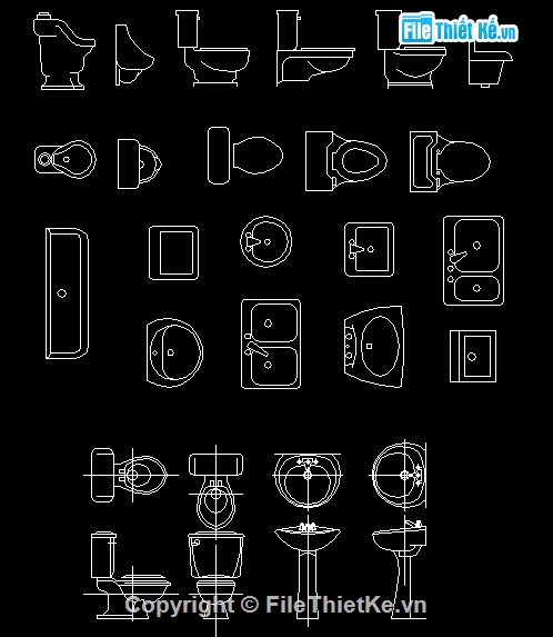 File Auto cad,Hình vẽ cad,bếp,thiết bị wc