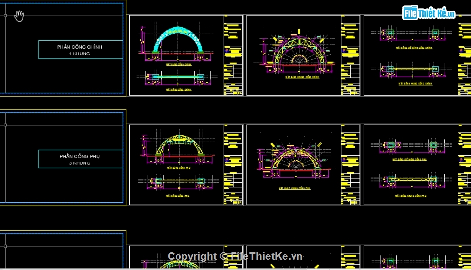 Bản vẽ cad cổng vòm,bản vẽ cổng vòm,File cad cổng vòm,Cad cổng vòm,Hồ sơ cổng vòm,cổng chào chợ đêm sơn trà