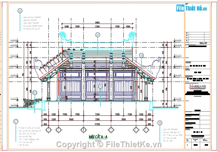 File cad,kiến trúc nhà thờ,kiến trúc nhà thờ họ,kiến rúc,nhà mái,kiến trúc nhà