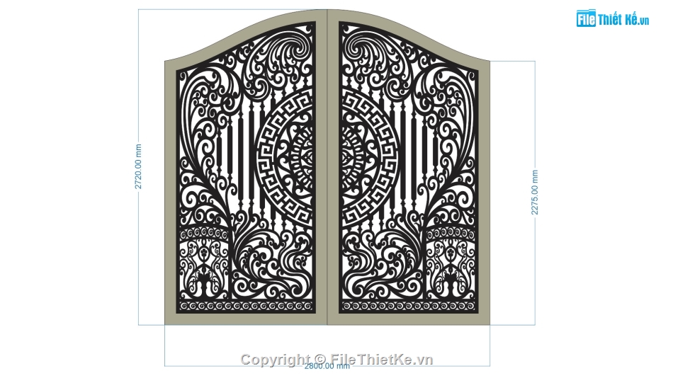 file cnc cổng 2 cánh,cnc cổng 2 cánh,mẫu cổng 2 cánh cnc