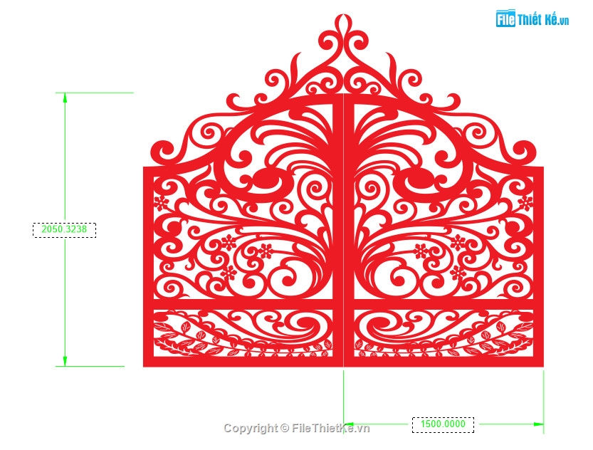 autocad cnc cổng 2 cánh,mẫu cổng 2 cánh,file cnc cổng 2 cánh,cổng cnc 2 cánh