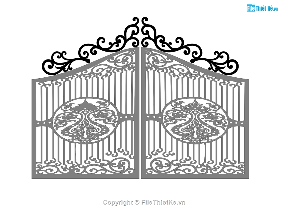 autocad cnc cổng 2 cánh,file cổng cnc 2 cánh,mẫu cổng 2 cánh