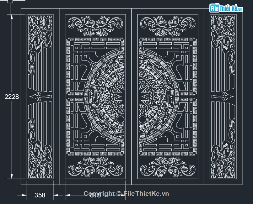 cổng 2 cánh cnc,file cnc cổng 2 cánh,mẫu cnc cổng 2 cánh
