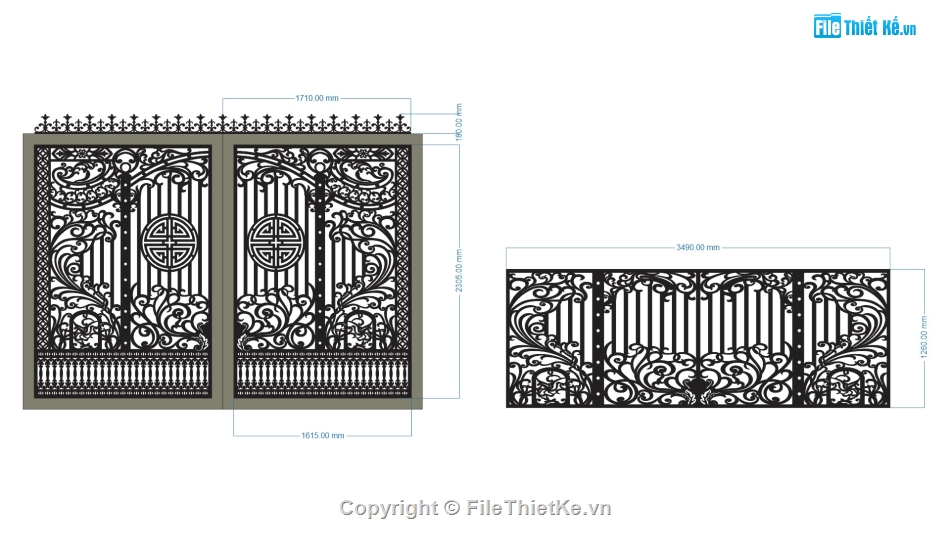 File cổng 2 cánh cnc,cổng và hàng rào,hàng rào,cổng 2 cánh và hàng rào