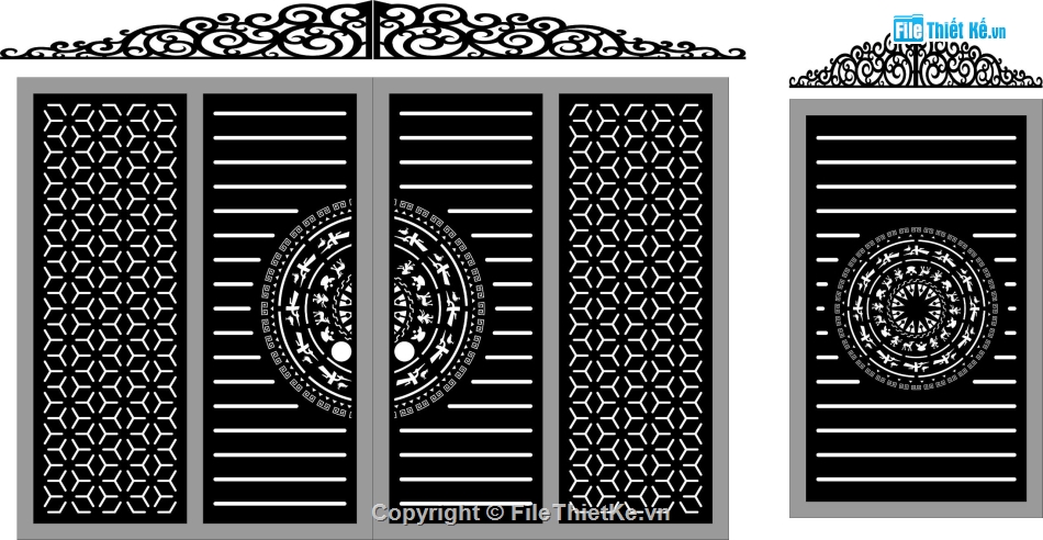 cổng 4 cánh cnc,File cổng 4 cánh,cổng phụ cnc