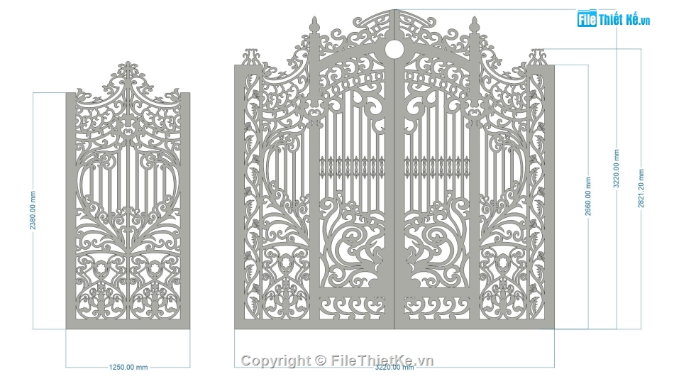 cổng cnc đẹp,cổng chính phụ cnc,file cnc cổng chính phụ,mẫu cổng chính phụ