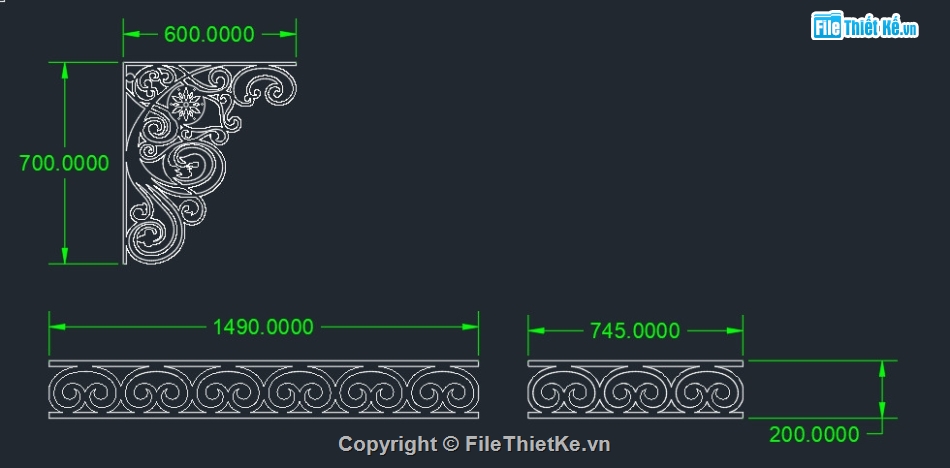 File hoa văn,hoa văn cnc,cnc hoa văn,hoa văn mái kính,hoa góc cnc